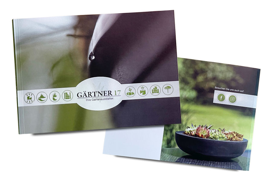 Titel- und Rückseite der Gärtner 17 Produktbroschüre